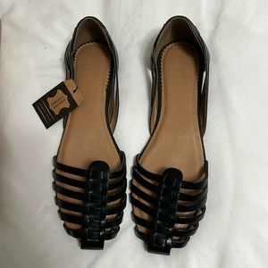 Crevo Sidney flat, black, size 9.5